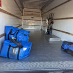 Moving truck interior with furniture padds and equipment-Duffle Bag Movers in Wildomar